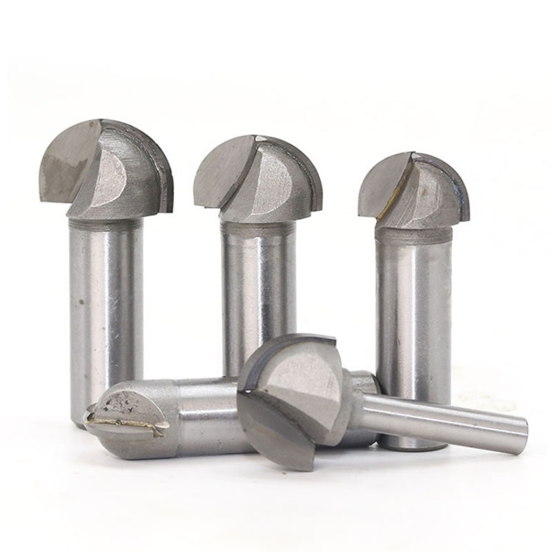 元底圆底刀木工铣刀雕刻刀修边机刀头铝塑板集成墙面开槽刀u型刀 1/2*