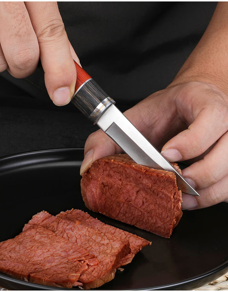 蒙古手把肉小刀藏族内刀割削吃羊肉专用刀便携手抓扒肉牛羊排刀具精工