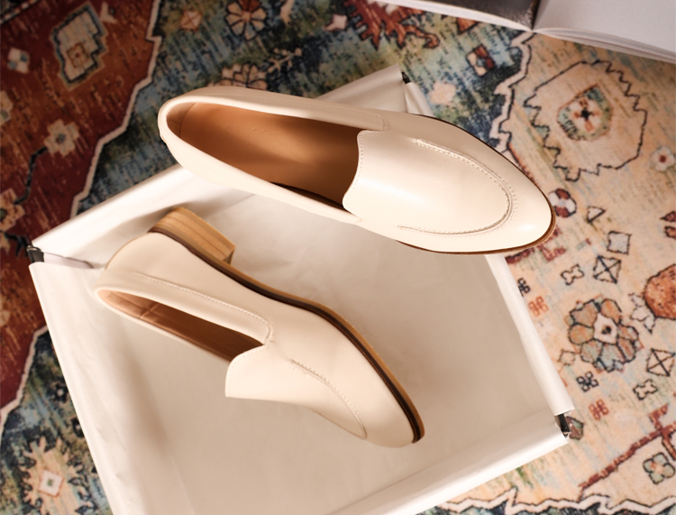 意大利公羊女鞋everlane优雅百搭乐福鞋春夏休闲一脚蹬牛津单鞋皮质