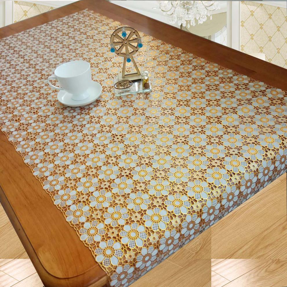 餐桌垫隔热垫床头柜垫子欧式烫金电视柜垫子餐垫餐桌布茶几垫 经典花