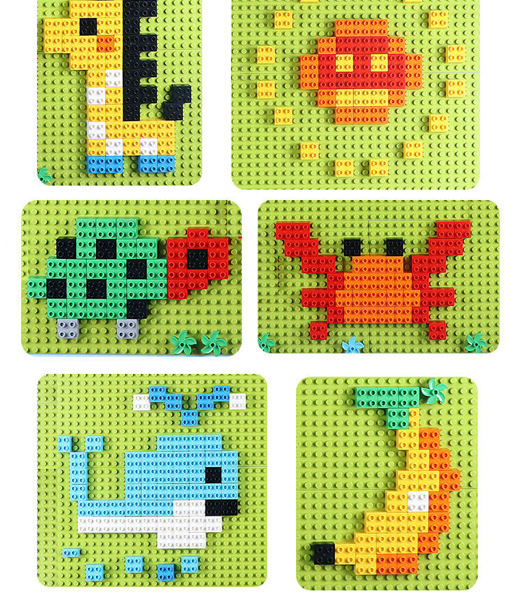 乐··高(lego)底板定制积木墙幼儿园玄关大粒像素底板背景滑道拼图