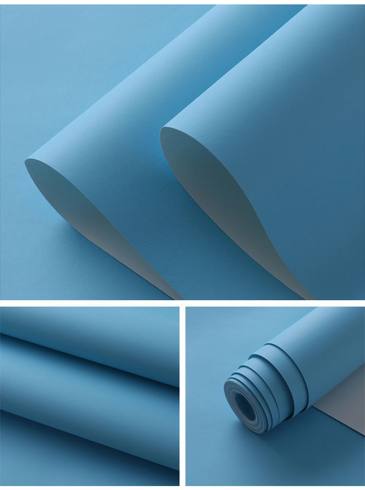 北欧现代简约纯色素色墨绿色灰色防水墙纸咖啡厅服装店理发店壁纸