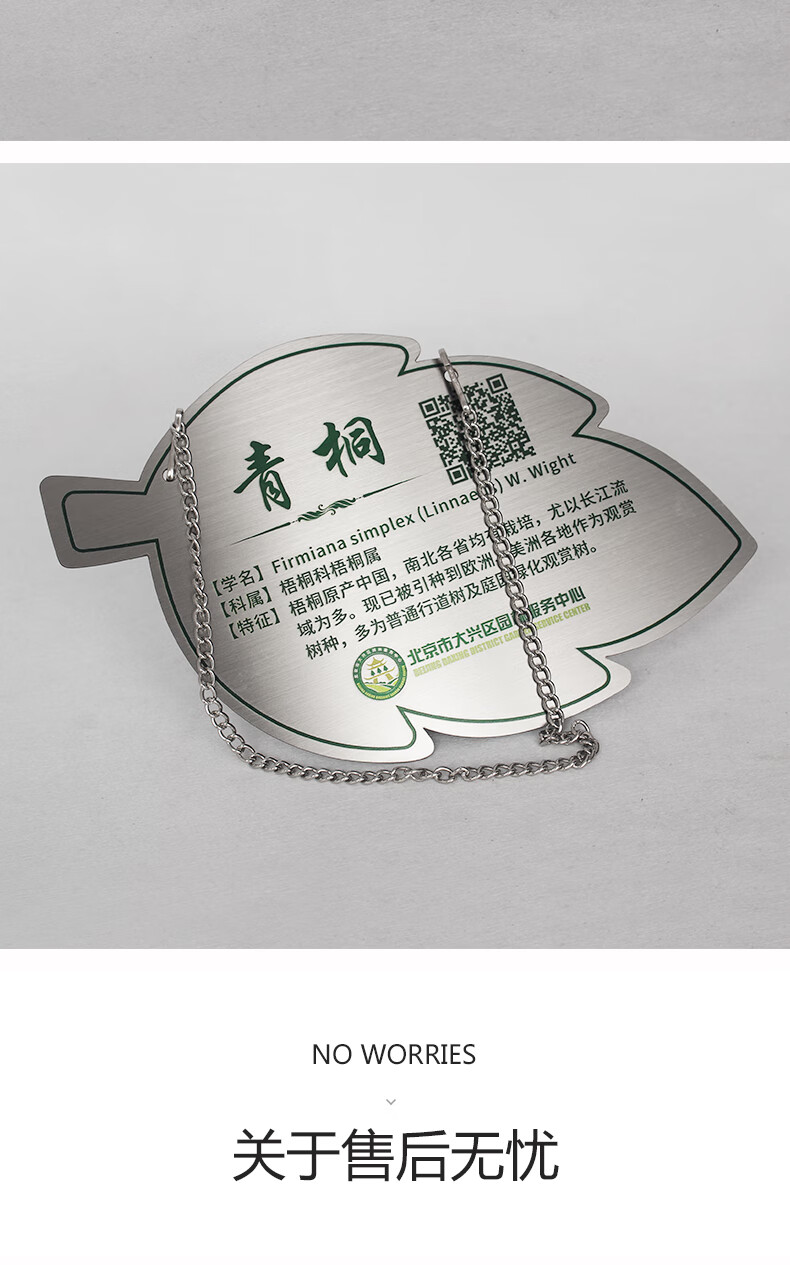 腐蚀刻字金属标签吊牌定制绿植名称挂牌制作苗木植物介绍标牌铝板校铆