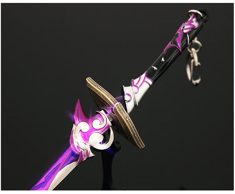 原神周边金属模型大号30cm雷神无想一刀挂件手办五星雷电将军 赠送