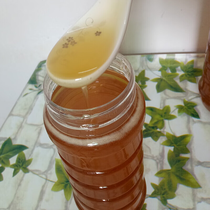 百花蜜自产百花蜜深山土蜂蜜结晶原蜜1000克百花蜜结晶塑料瓶2斤