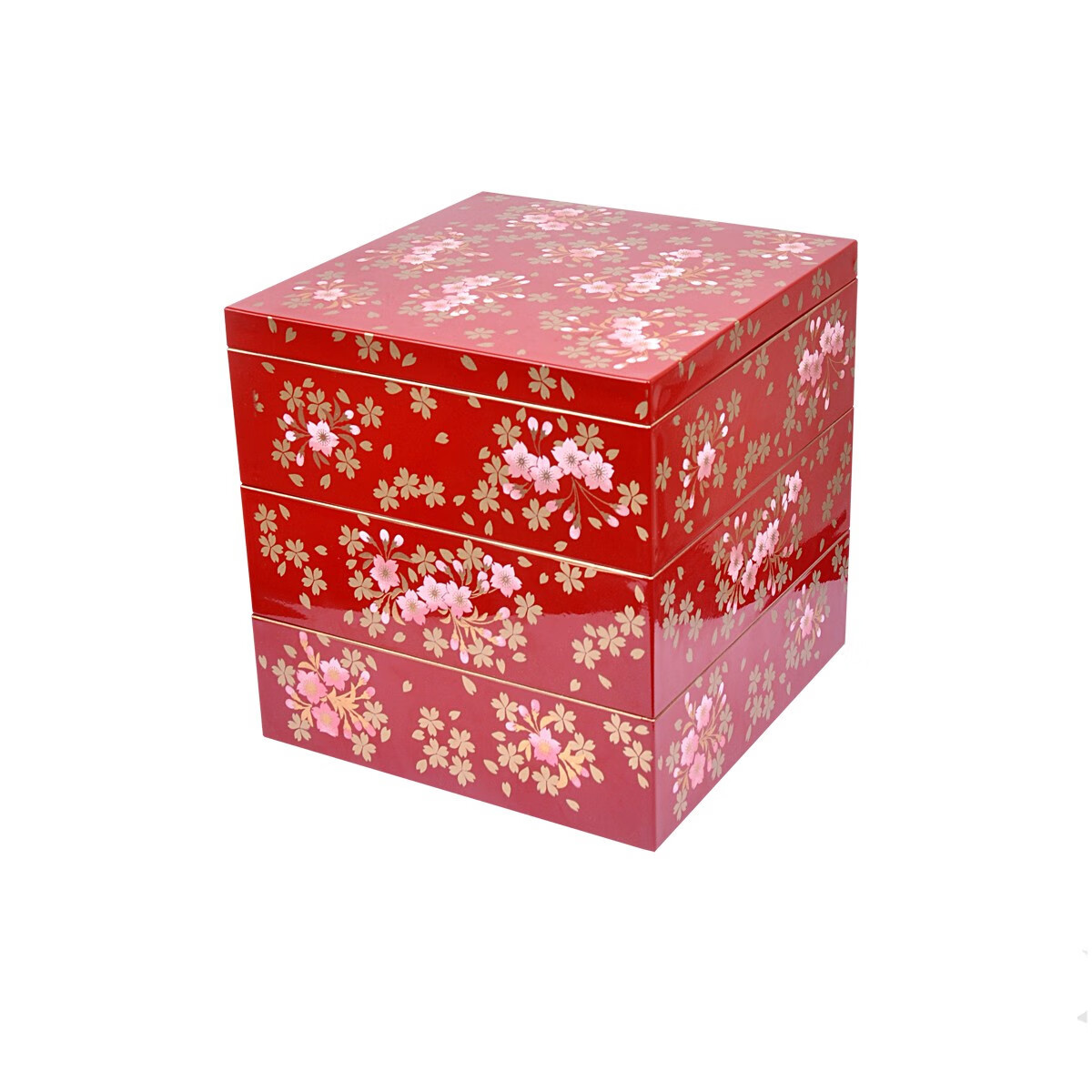 missliang大容量三层日式便当盒新年寿司盒日本点心盒餐盒和式盛器