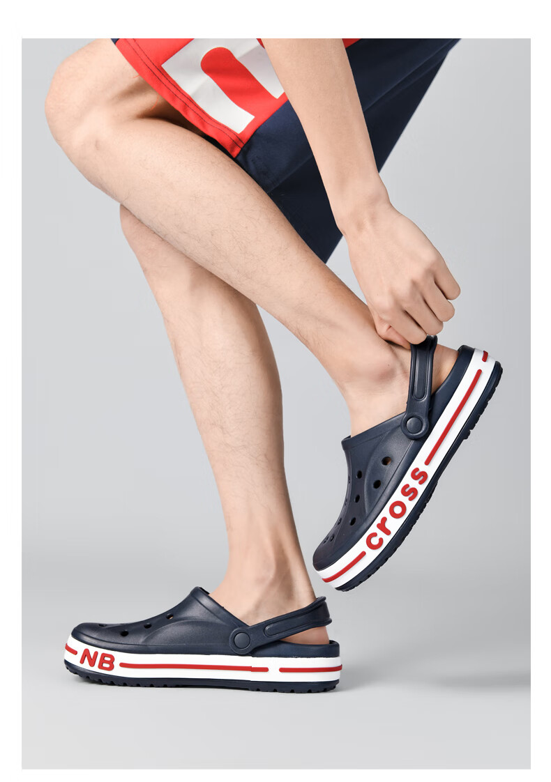 2022新款 男士沙滩凉鞋nb cross洞洞鞋女夏季拖鞋男女沙滩鞋外穿凉鞋