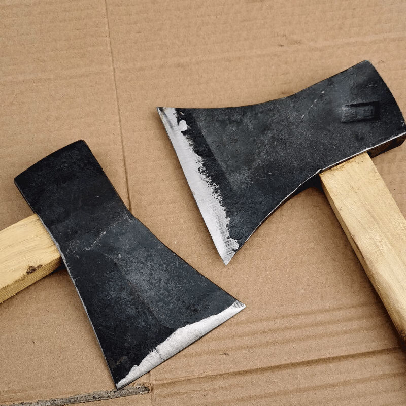 木工专用边单刃斧手工锻打木匠偏斧劈柴树单边斧子户外斧头 白色通平