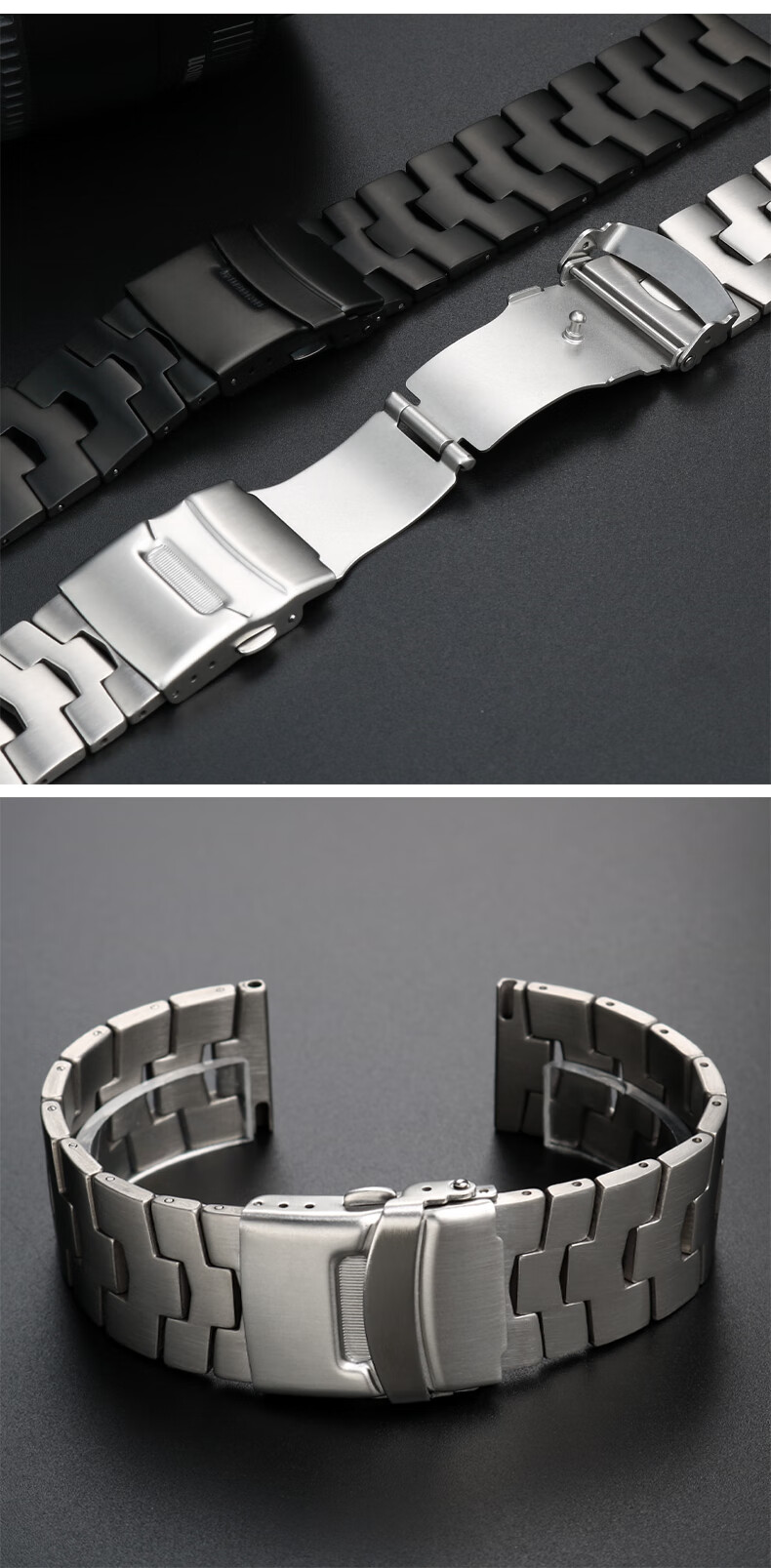 适用华为gt23金属钛钢表带watch3pro表带全钛智能腕带华米gtr三星tic