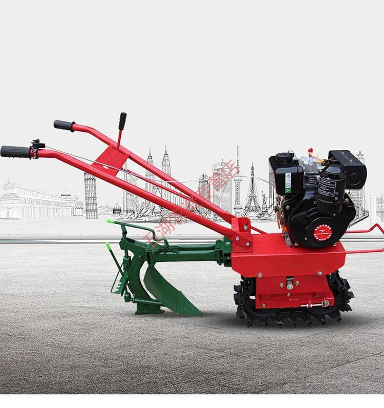 新型链轨式履带式微耕机多功能犁地机柴油汽油耕地机小型双链轨旋耕机