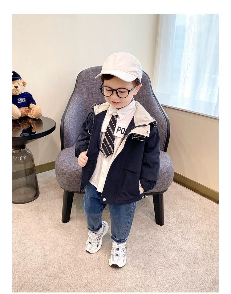 霜魄幼童外套儿童男小童男宝小男孩上衣春秋服装薄外套春款春秋款男童