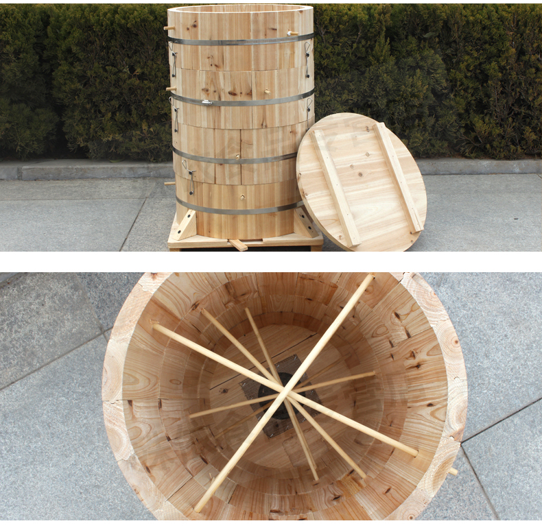 蜂箱圆桶诱蜜蜂箱杉木板养中蜂加厚密蜂桶全套养蜂工具