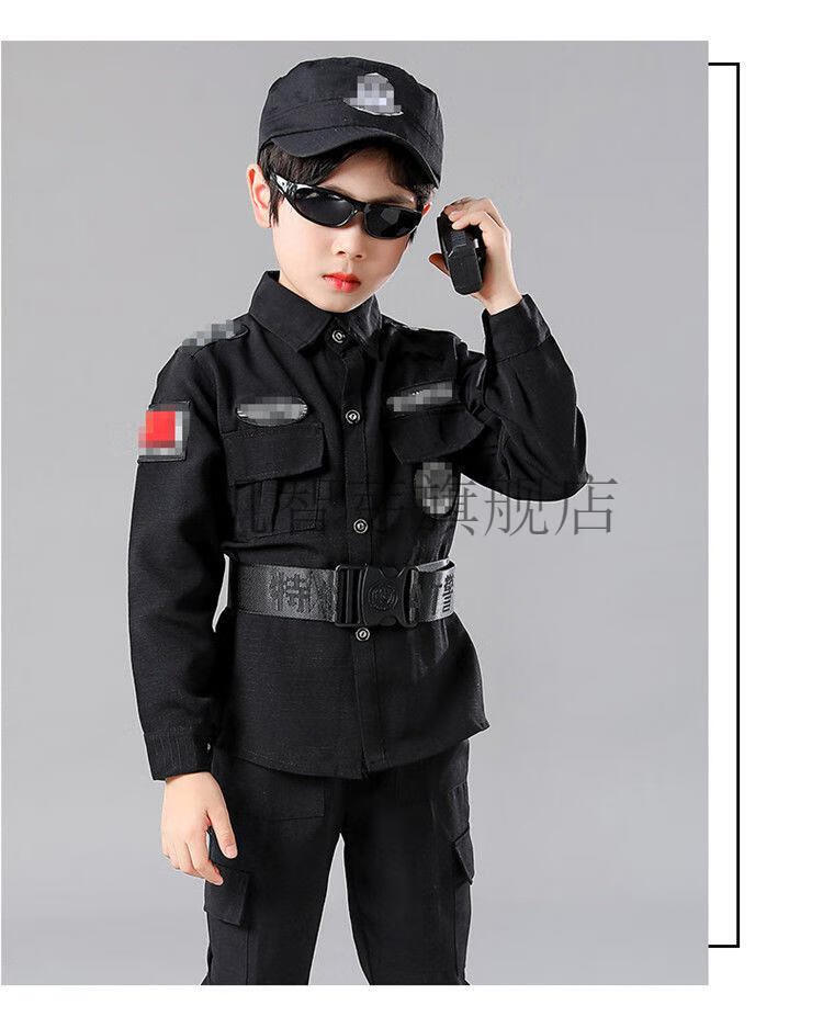 儿童军人套装 儿童警察服军装男童军衣特警衣服装备小孩军装角色扮演
