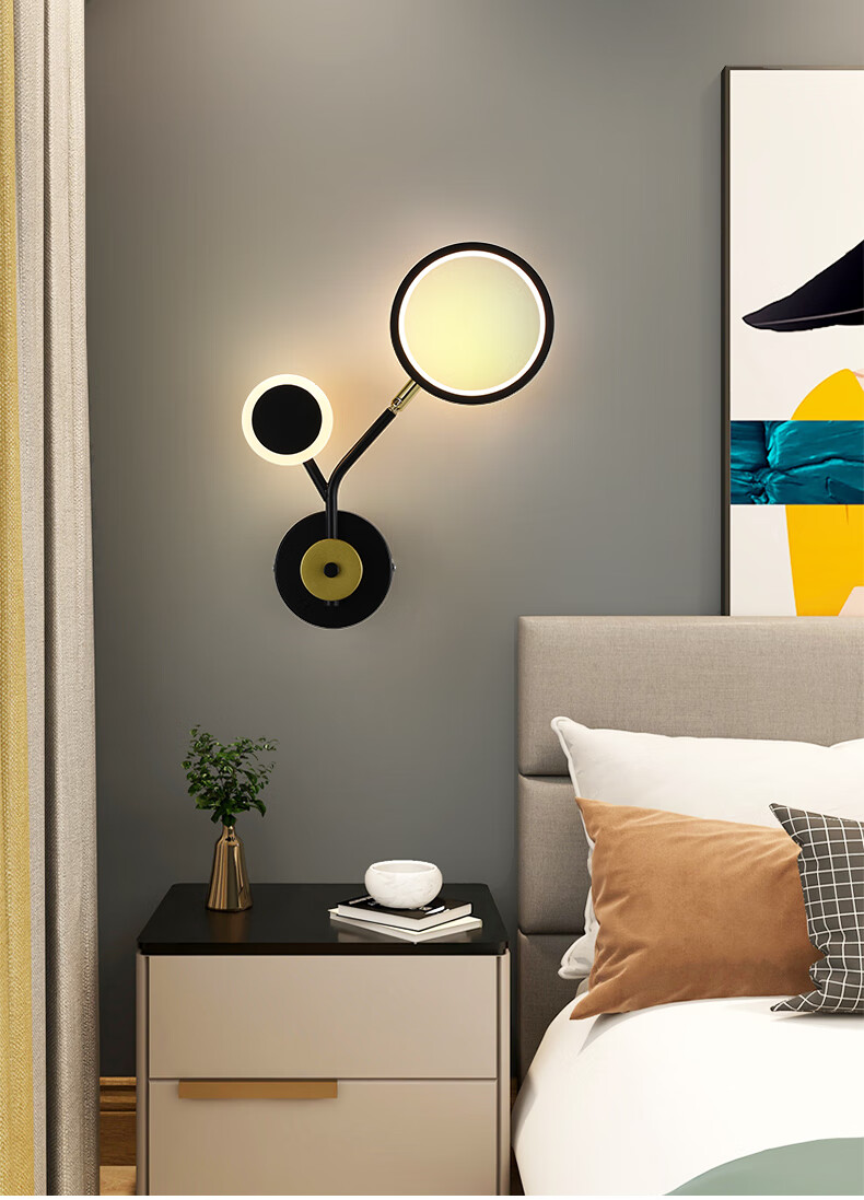 床头灯壁灯现代简约创意网红北欧2021年新款轻奢主卧创意客厅墙壁灯