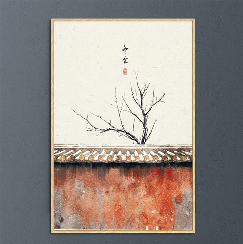 数字油画中国风二十四节气中国风diy数字油彩画手工填色装饰画中式