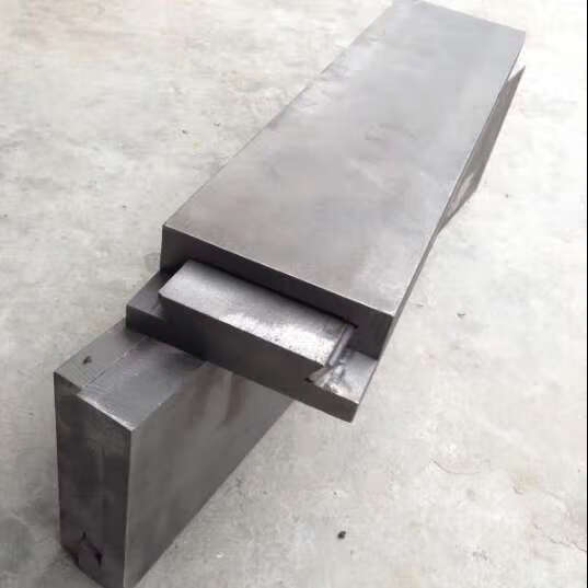 燕尾槽无杆滑块燕尾滑台一字直线导轨实心滑板铸铁燕尾滑板托板 宽50