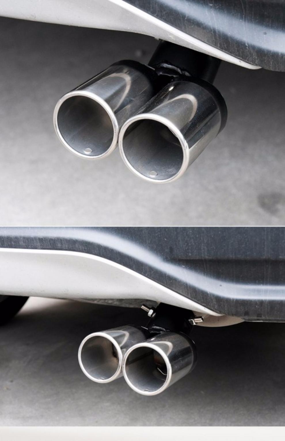 新款汽车尾喉改装通用装饰用不锈钢排气管改装尾气罩装饰通用尾排气罩