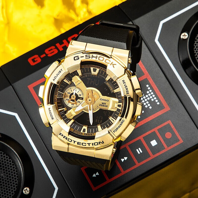 520礼物casio卡西欧手表火山雷金属彩虹防水时尚潮流防水小钢炮男士