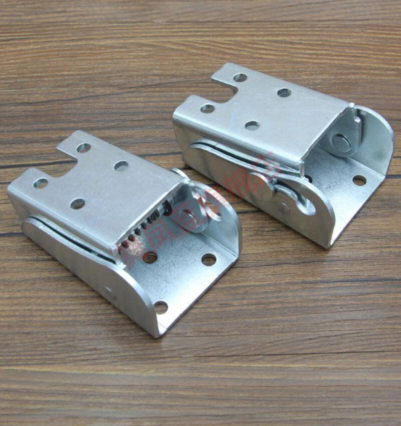 沙发桌椅脚折叠支架铰床隐形连接件90度自锁铰链合页家具五金配件90度