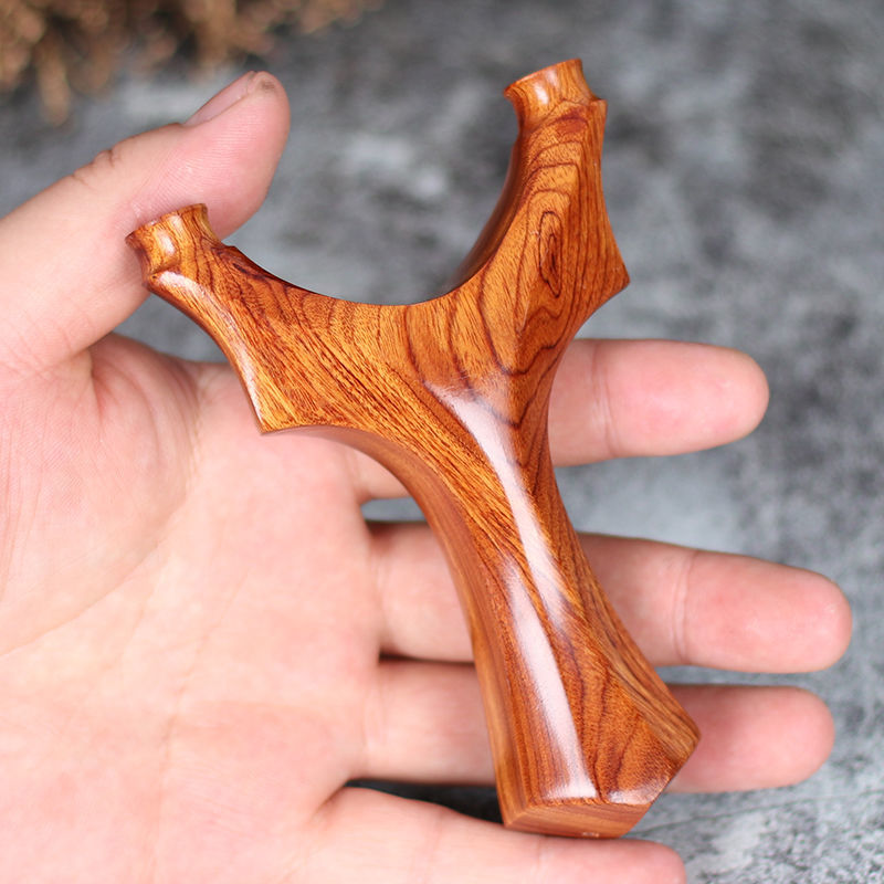 云舵木制弹弓实木天罡大弓反曲飞虎叉扁皮筋弹工精准度弾弓竞技沙漠铁