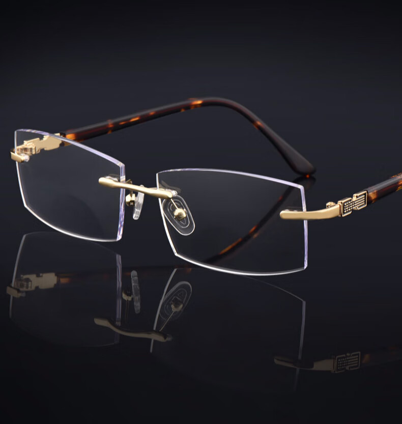 无框老花镜男高清耐磨防蓝光护目远近两用时尚轻中老年舒适老人老光