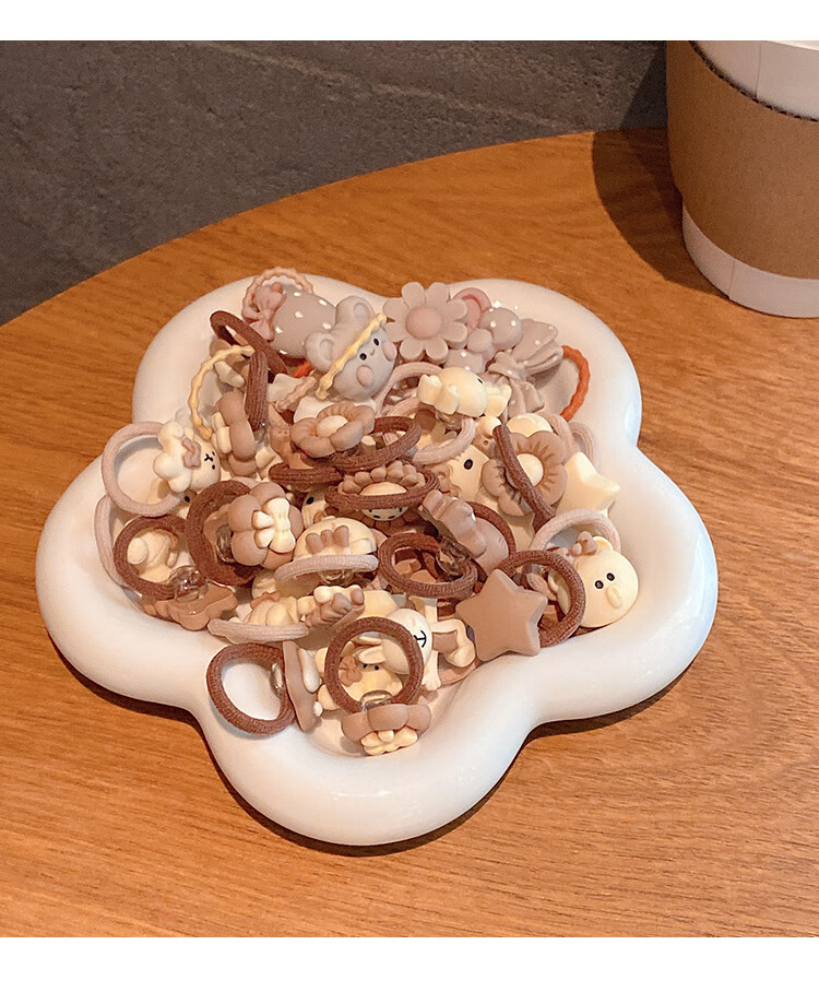 韩国简约可爱不伤发儿童宝宝橡皮筋小号弹性好发绳耐用耐磨发圈 小猫