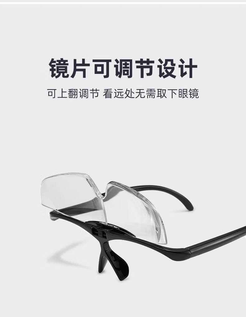 头戴式放大镜高倍3倍眼镜式放大镜10老人看书阅读头戴式高清高倍手机