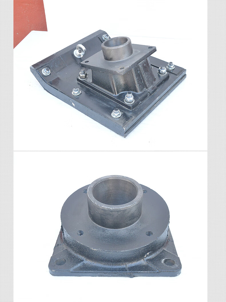 汽油冲击夯木夯板总成圆形振动底座地板路面电动打夯机配件4孔木夯板