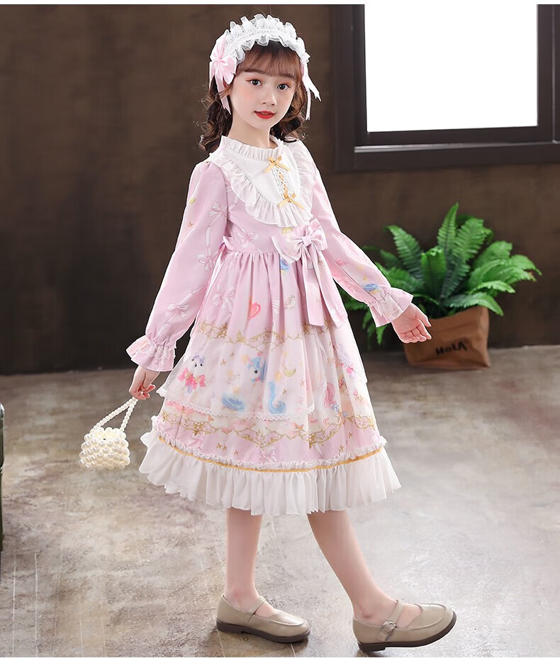 洛丽塔裙子小学生日常9-12岁女童公主裙全套连衣裙萝莉塔裙儿童ita女
