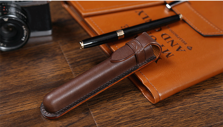2022新款子芒意大利牛皮笔套真皮钢笔抗压钢笔笔套简约复古保护套手工