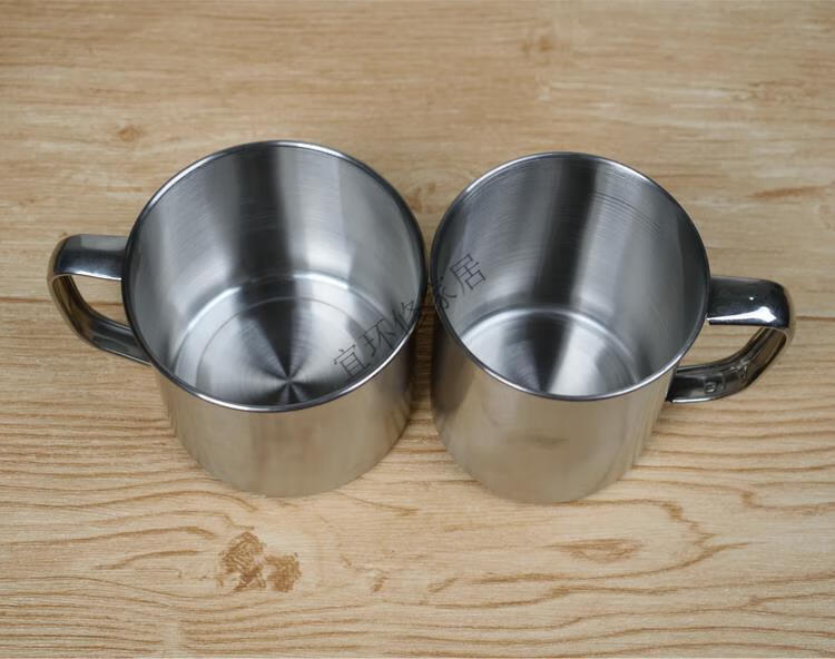 2021新款公发04口杯军训学生单位洗漱杯新式不锈钢漱口杯军迷牙缸zqz