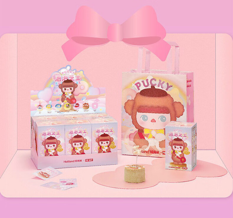 好利来×泡泡玛特联名款泡泡芝士蛋糕盲盒 多规格 休闲零食下午茶