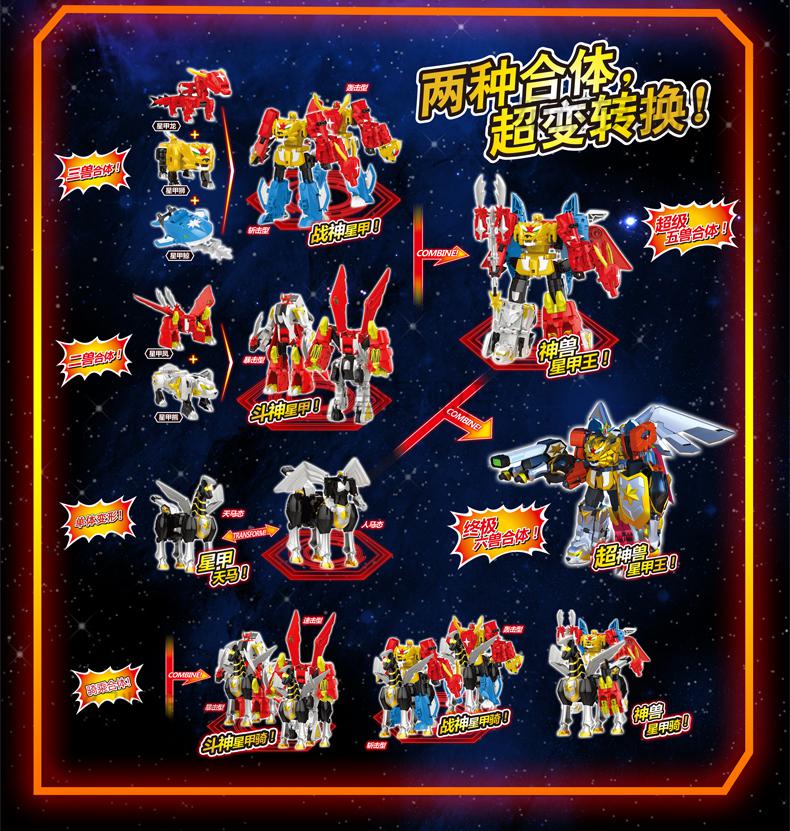 神兽金刚3之超变星甲超人玩具五6合体王变形战队天神地兽青龙套装神兽