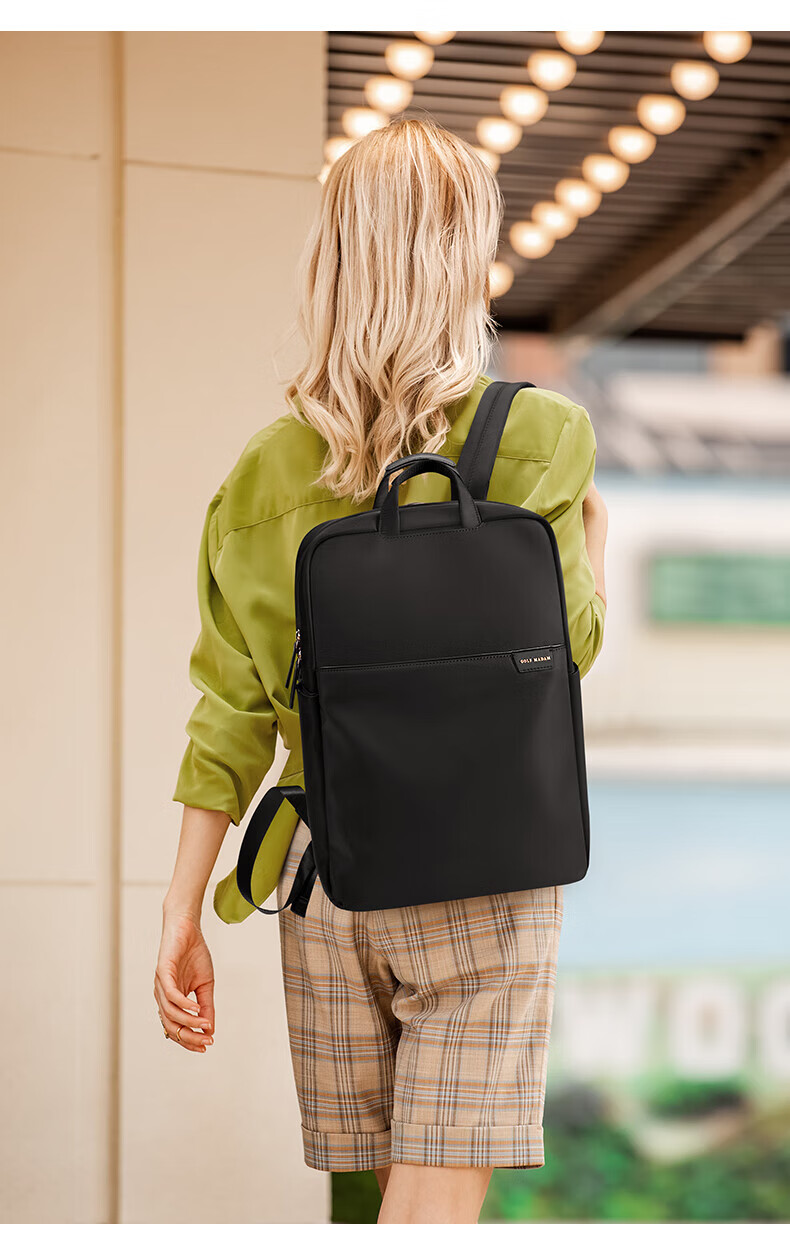 6英寸笔记本电脑包可隐藏手提大容量防泼水女士背包休闲时尚书包大学