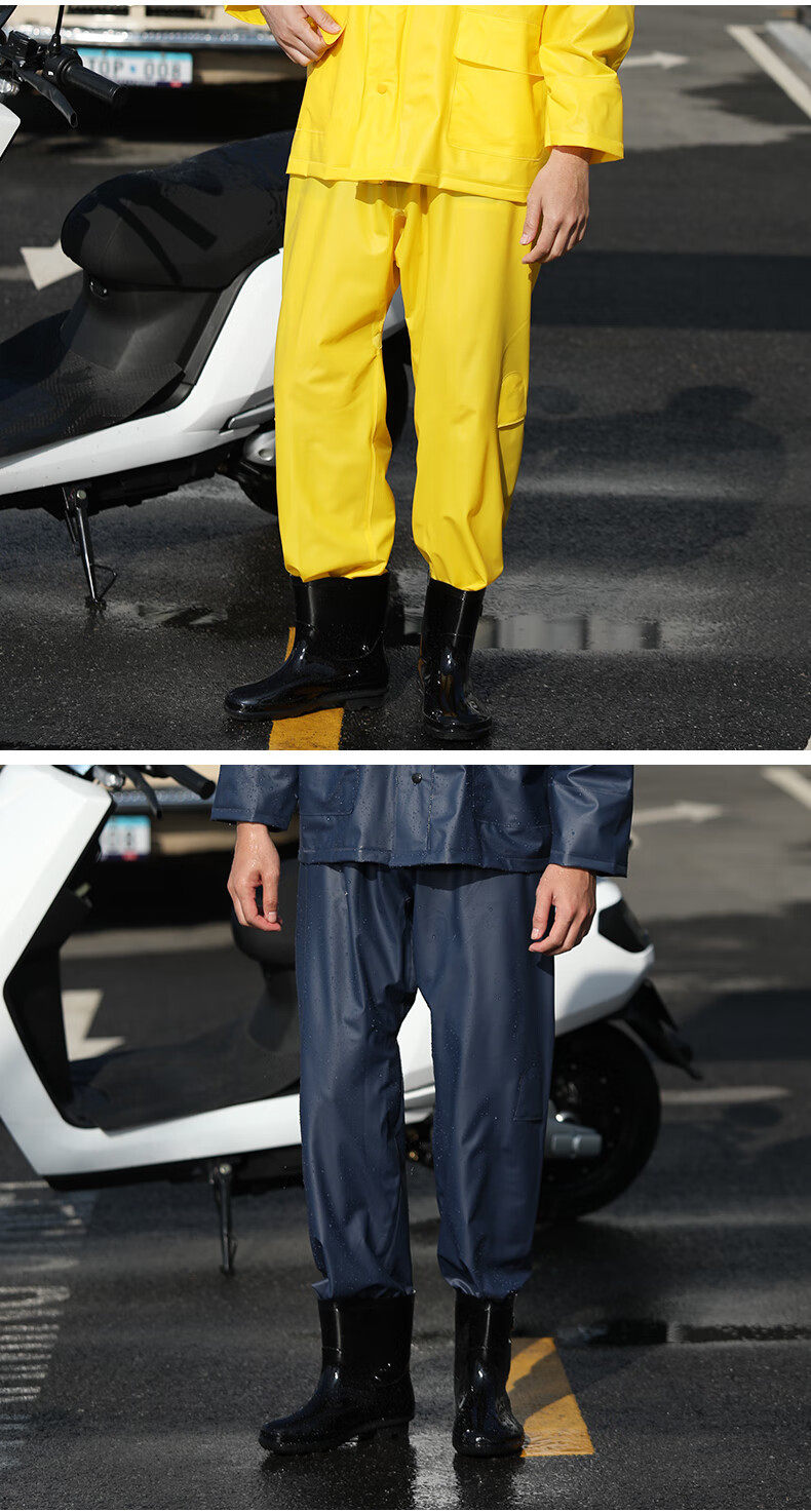 防暴雨雨裤防水裤单条防暴雨半身骑行男女款加厚耐磨电动摩托车雨衣