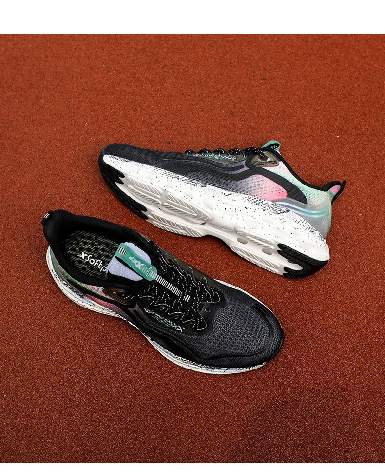 【减震旋9代】特步跑步鞋男鞋夏季2022新款男士缓震耐磨网面运动鞋男