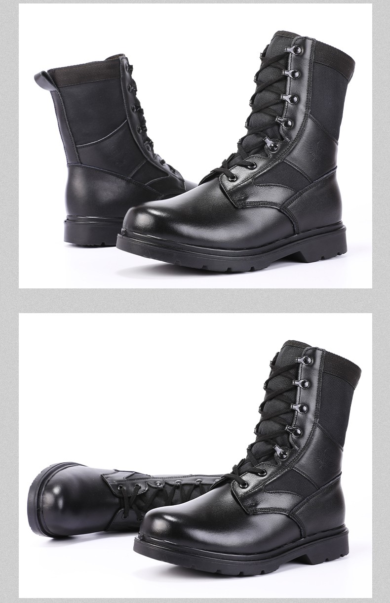 夏季06伞兵靴男超轻透气作战靴高帮黑色战术靴减震防水飞行靴品质定制
