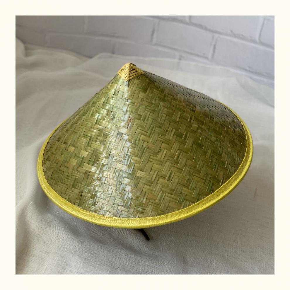 爱诺登大檐青竹斗笠遮阳帽子女环卫劳动夏季竹编帽采茶舞蹈钓鱼帽男