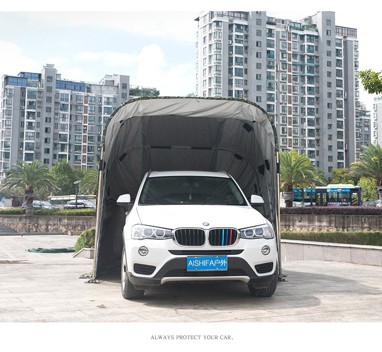 全自动半自动车棚停车棚遮阳篷家用液压折叠伸缩户外移动车库帐篷宝