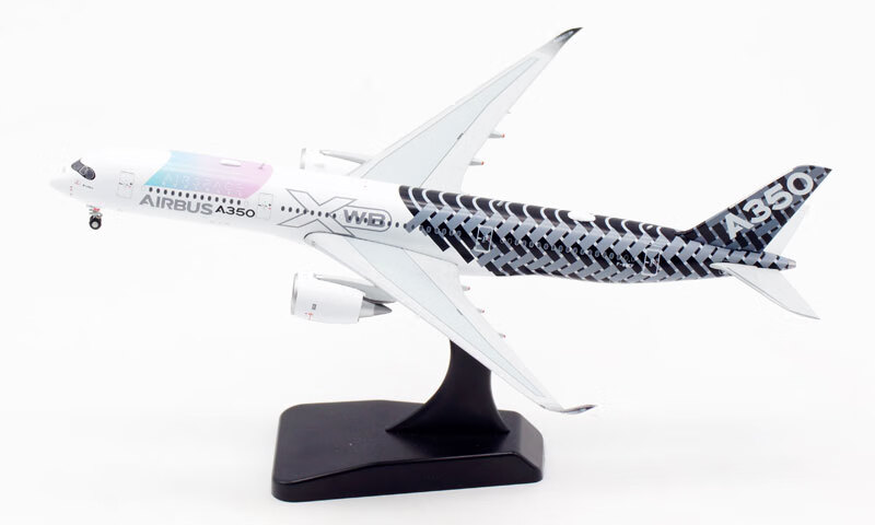 空客原厂涂装1400飞机模型合金材质a350900fwwcf标准机翼不带抱轮车轻