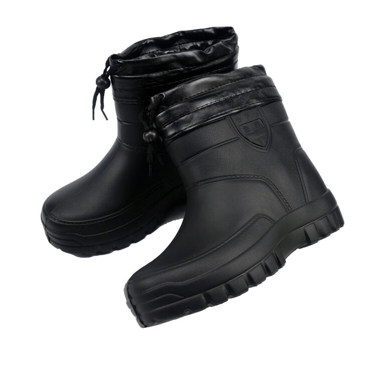 中筒棉雨鞋防滑耐磨防水鞋厨房保暖工作鞋eva泡沫棉靴定制款中筒棉靴