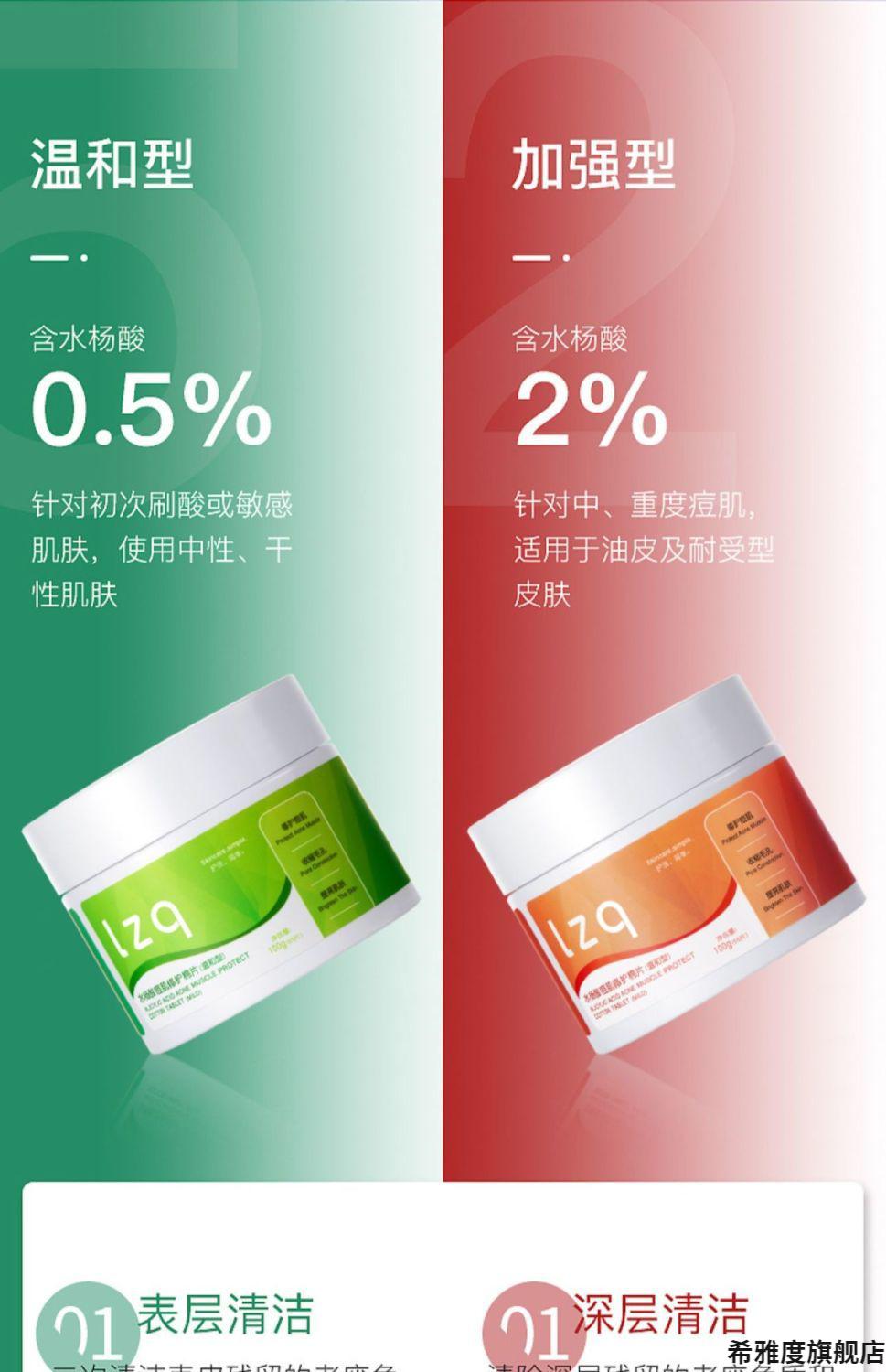 lzq水杨酸棉片lzq水杨酸棉片闭口黑头粉刺祛痘印收缩毛孔清洁官方 2%