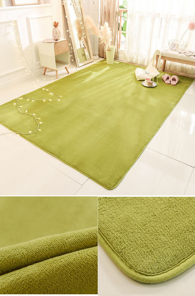 可爱少女心房间地毯满铺床边飘窗榻榻米地垫深咖啡色40x60厘米三件装