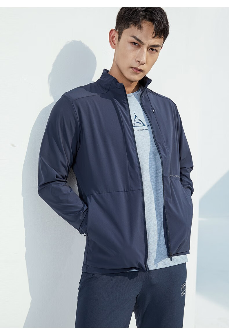 安踏运动外套男子上衣2022夏季新款梭织宽松轻薄防风休闲外套男士跑步