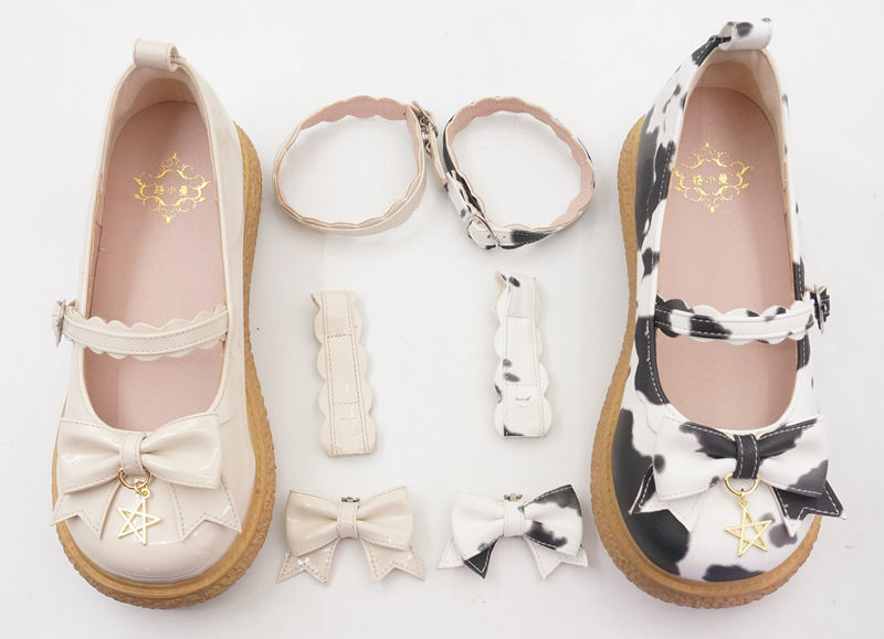 现货许愿星原创软底lolita鞋大头圆头jk小皮鞋洛丽塔平底lo鞋漆皮黑34