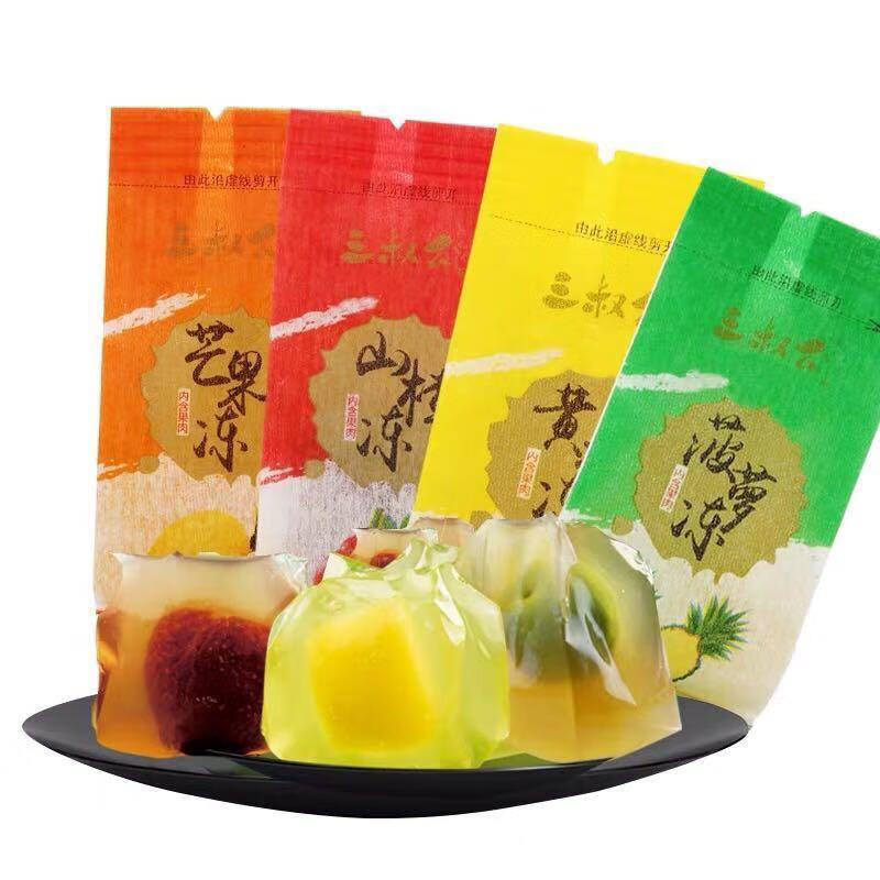 5折 三叔公果冻 布丁山楂菠萝黄桃芒果香梨梅果冻休闲零食 黄桃冻400