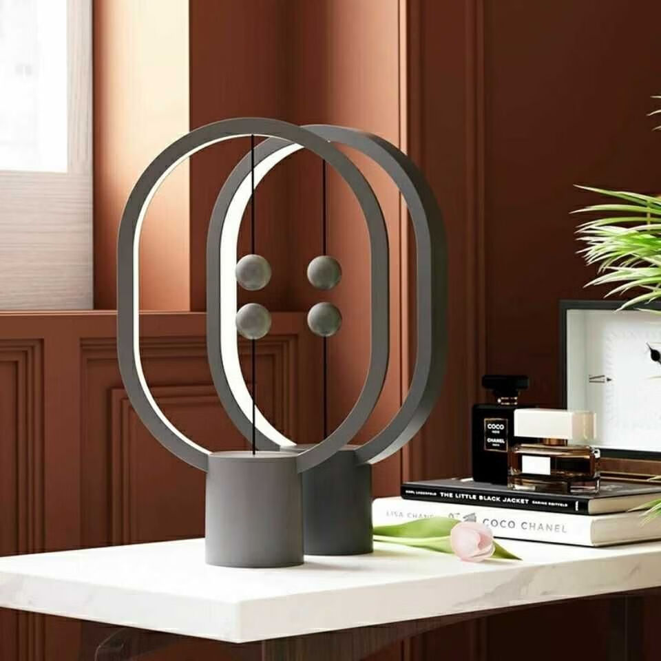 磁吸led台灯磁悬浮灯灯智能平衡灯迷你衡灯深灰色