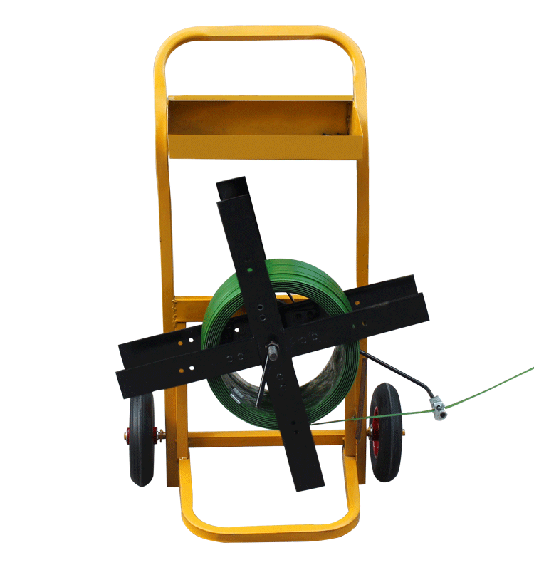 龙之情 塑钢带带盘车 pet打包带手推车 塑料打包带支架车 手拉车 带盘