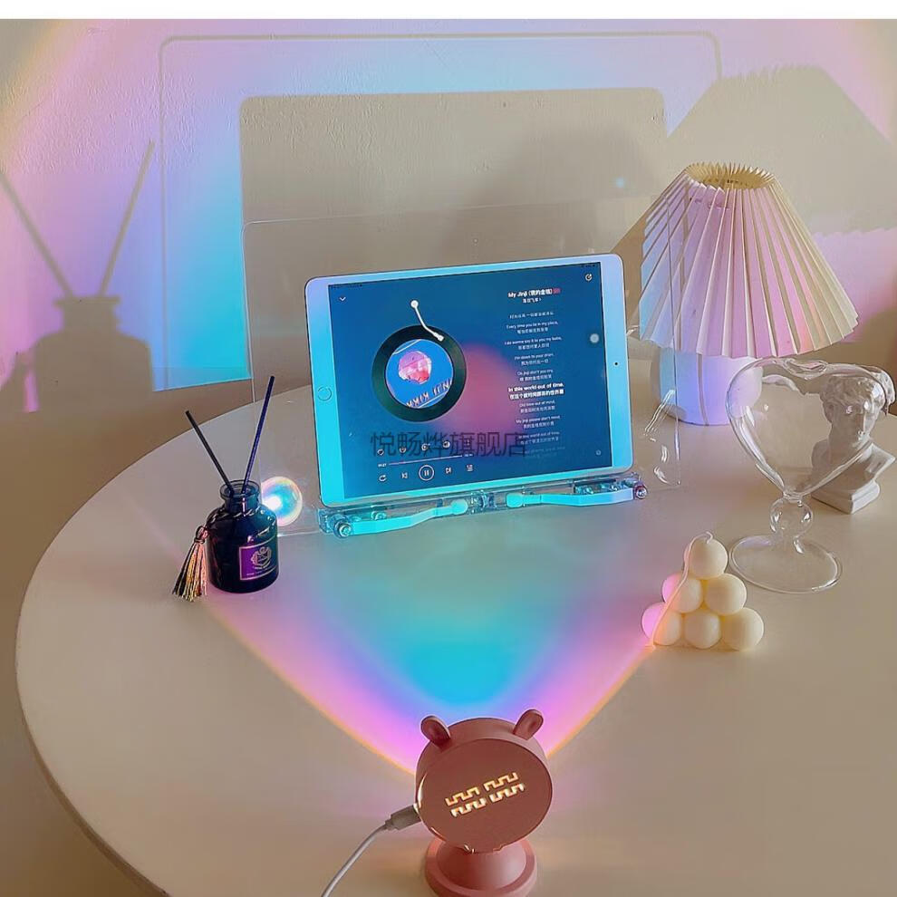 夫妻情侣创意氛围灯日落灯拍照ins网红氛围灯夕阳落日灯卧室投影床头