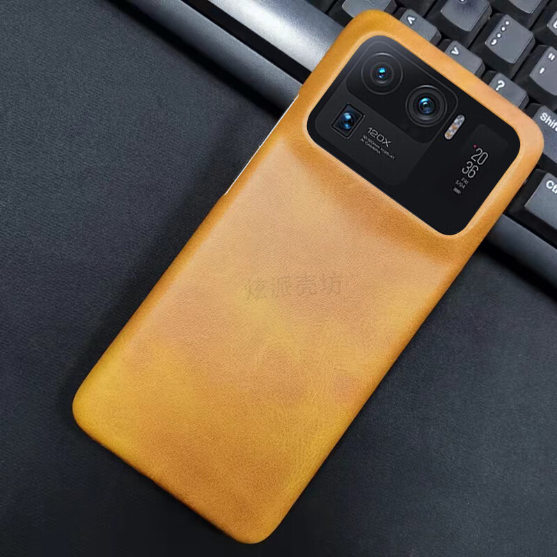 适用小米11ultra手机壳皮质拼接mi12防摔保护套10s半包版pro米11ultra